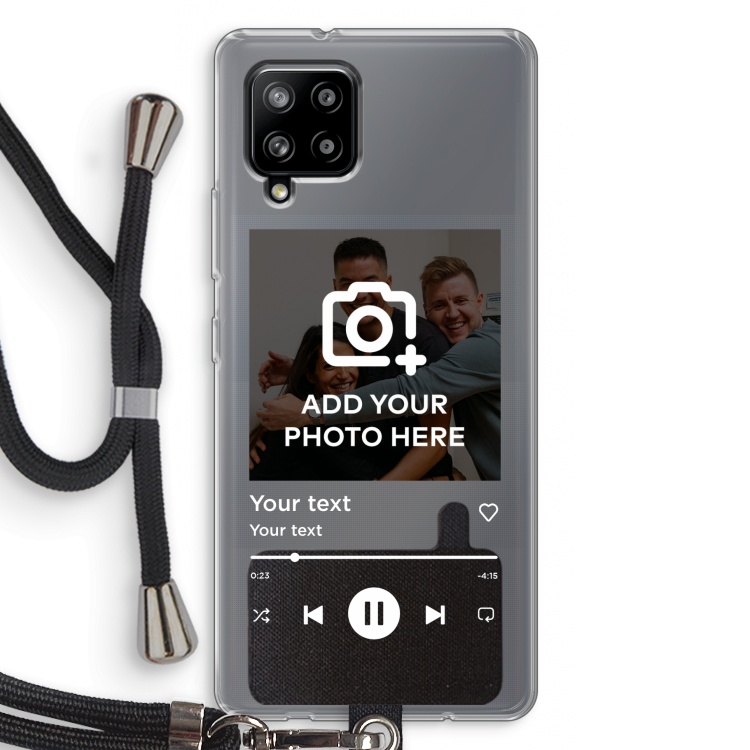 Music Player: Samsung Galaxy A42 5G Transparant Hoesje met koord