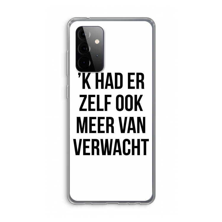Meer verwacht: Samsung Galaxy A72 Transparant Hoesje
