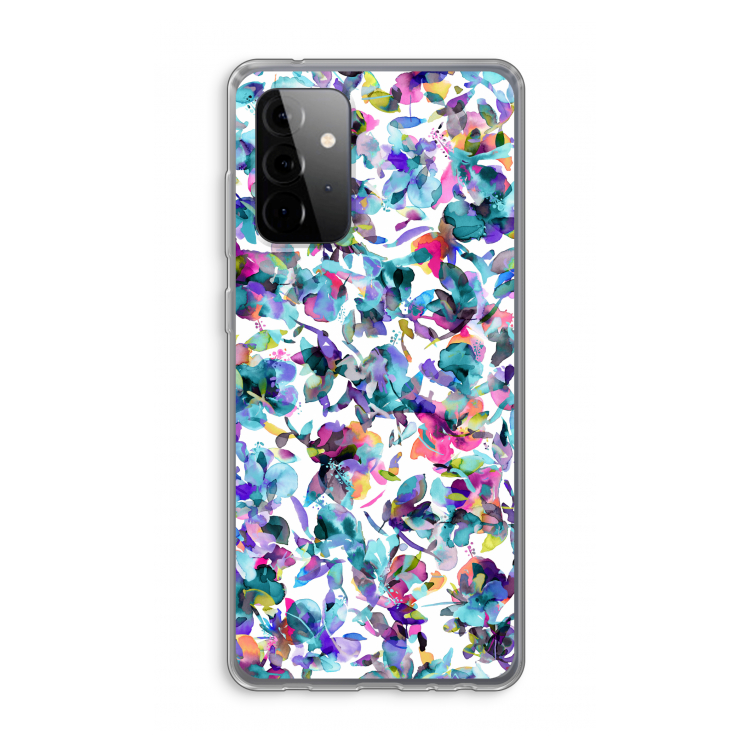 Hibiscus Flowers: Samsung Galaxy A72 Transparant Hoesje