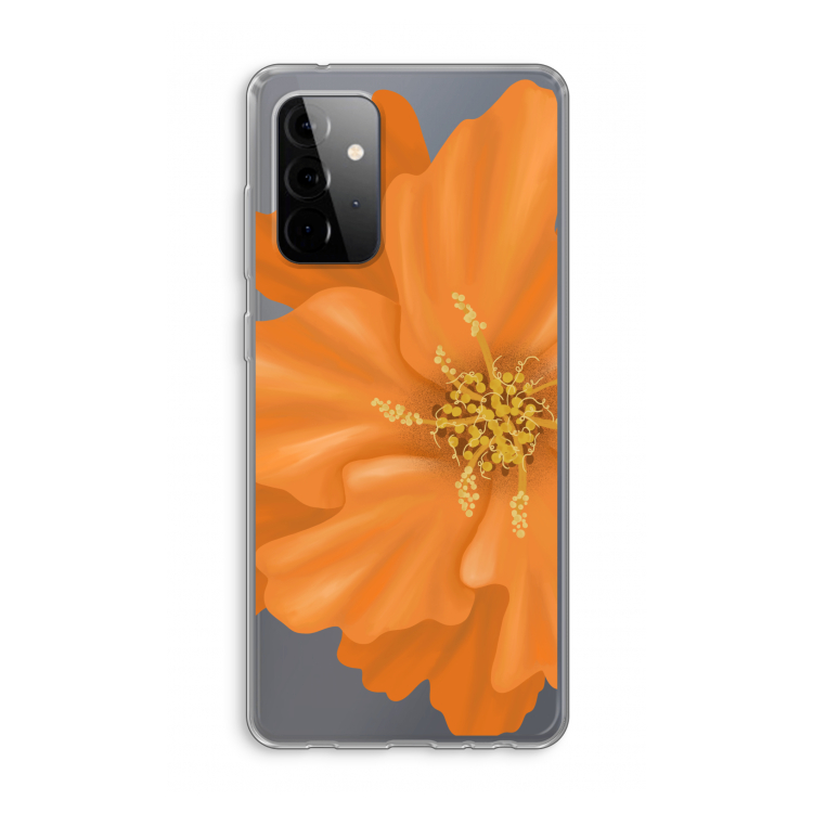 Orange Ellila flower: Samsung Galaxy A72 Transparant Hoesje
