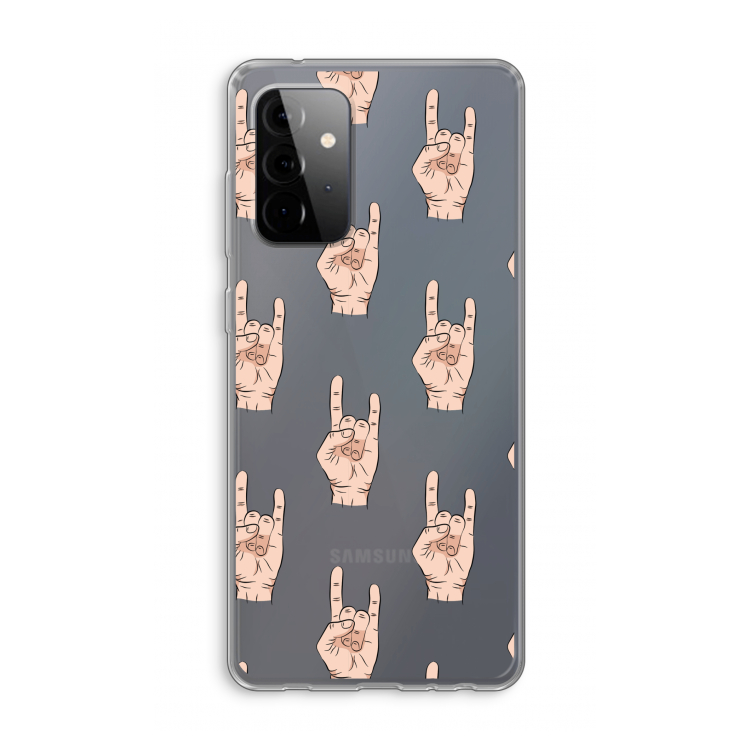 Rock: Samsung Galaxy A72 Transparant Hoesje