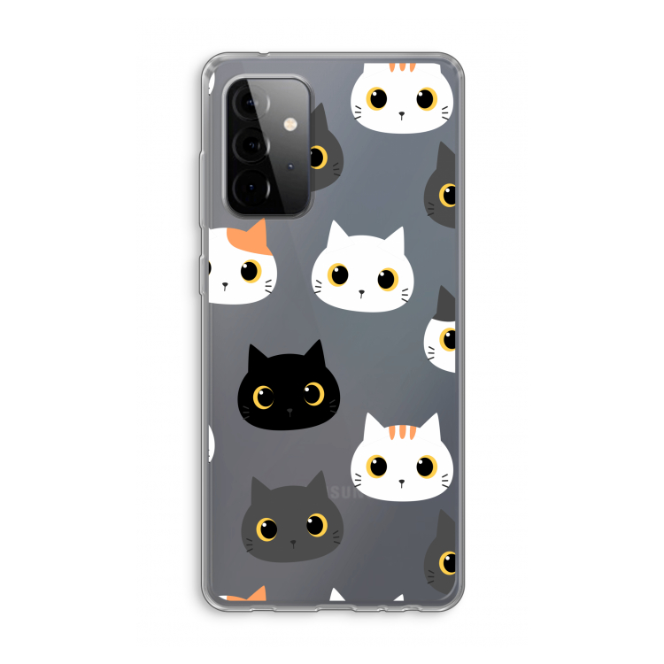 Katten: Samsung Galaxy A72 Transparant Hoesje