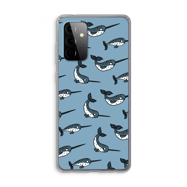 Narwhal: Samsung Galaxy A72 Transparant Hoesje