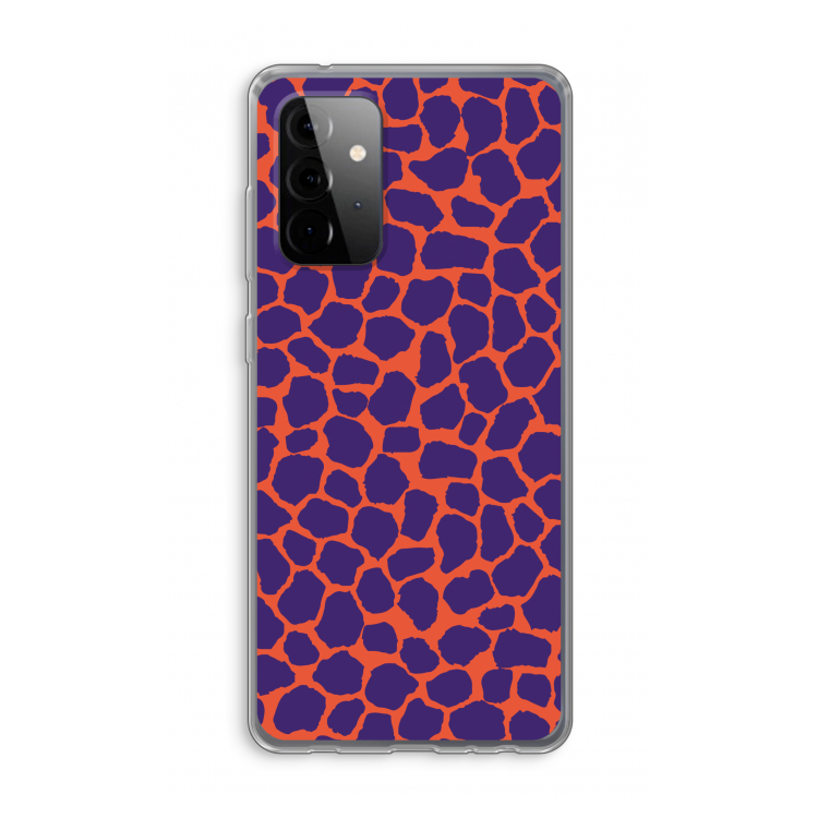 Purple Giraffe: Samsung Galaxy A72 Transparant Hoesje