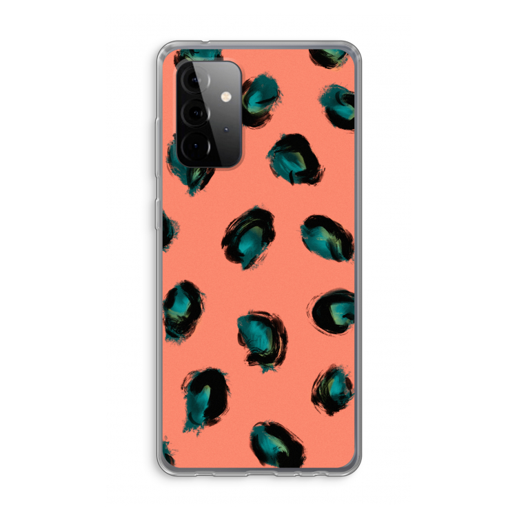 Pink Cheetah: Samsung Galaxy A72 Transparant Hoesje