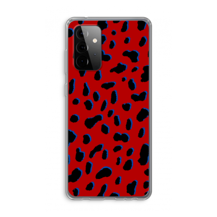 Red Leopard: Samsung Galaxy A72 Transparant Hoesje