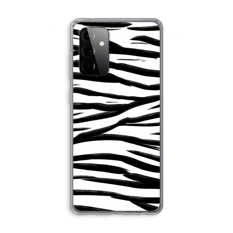 Zebra pattern: Samsung Galaxy A72 Transparant Hoesje
