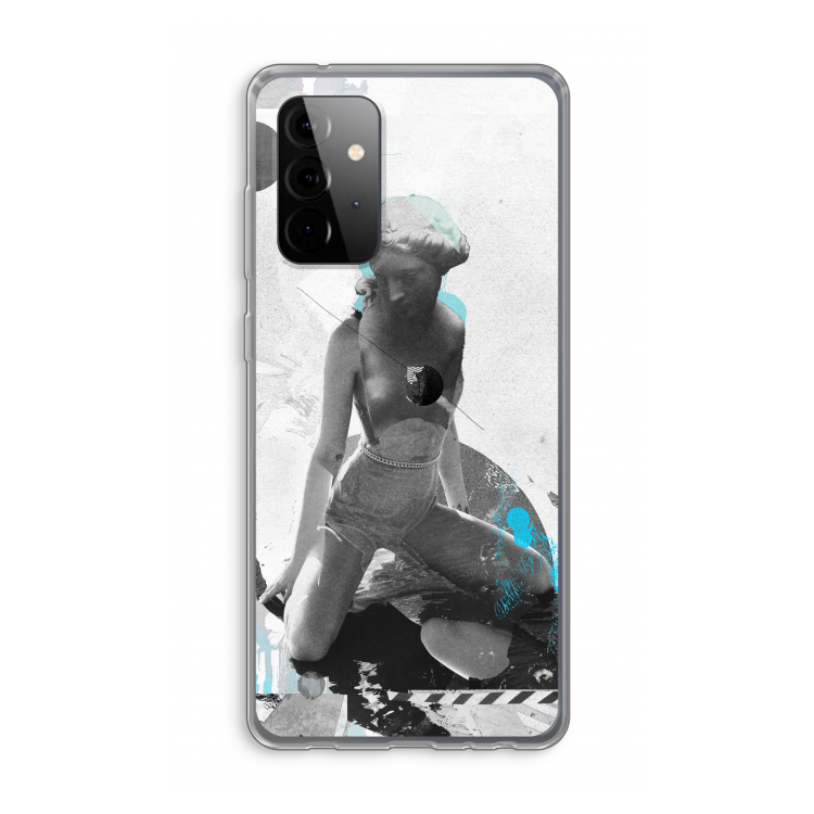 I will not feel a thing: Samsung Galaxy A72 Transparant Hoesje