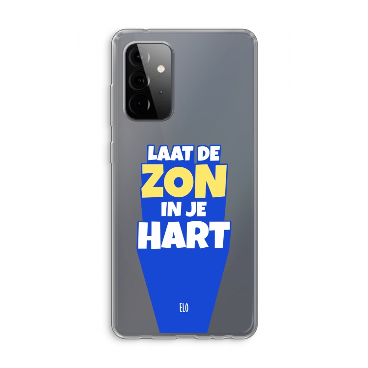 Laat de zon in je hart: Samsung Galaxy A72 Transparant Hoesje