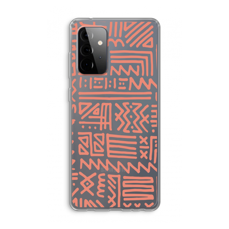 Marrakech Pink: Samsung Galaxy A72 Transparant Hoesje