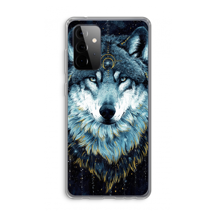 Darkness Wolf: Samsung Galaxy A72 Transparant Hoesje