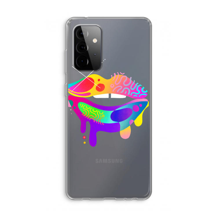 Lip Palette: Samsung Galaxy A72 Transparant Hoesje
