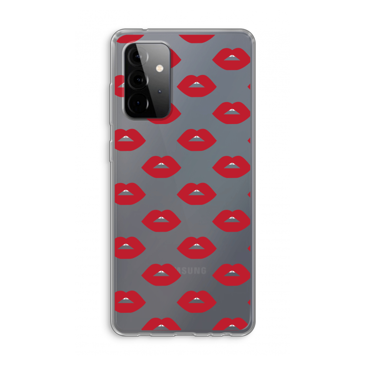 Lips: Samsung Galaxy A72 Transparant Hoesje