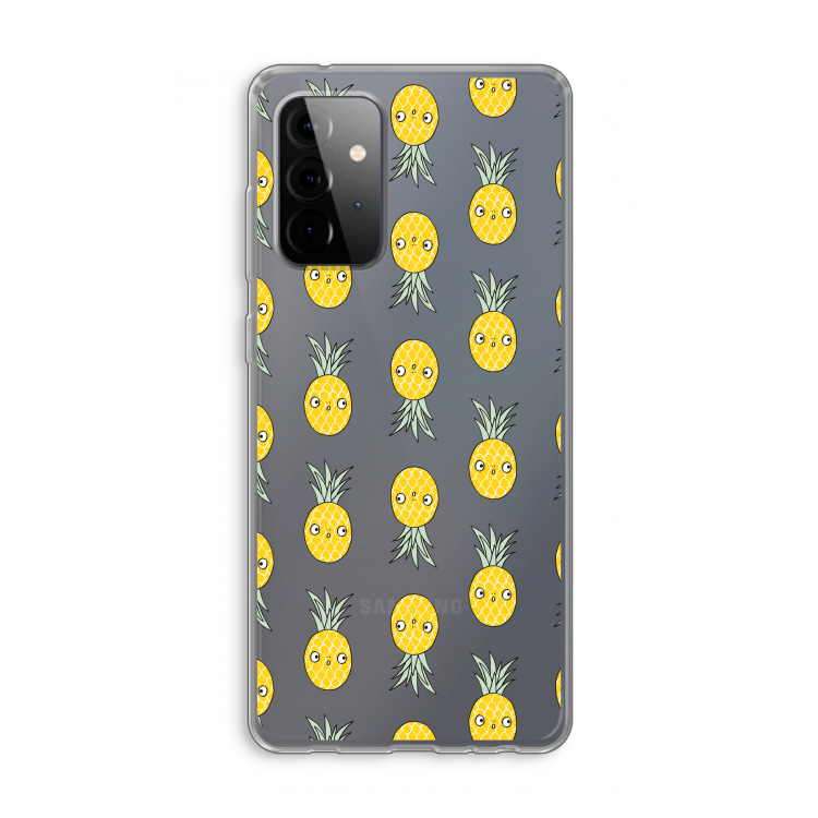 Ananas: Samsung Galaxy A72 Transparant Hoesje