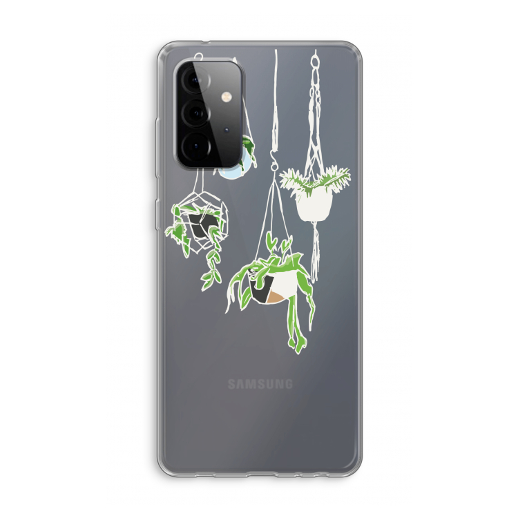 Hang In There: Samsung Galaxy A72 Transparant Hoesje