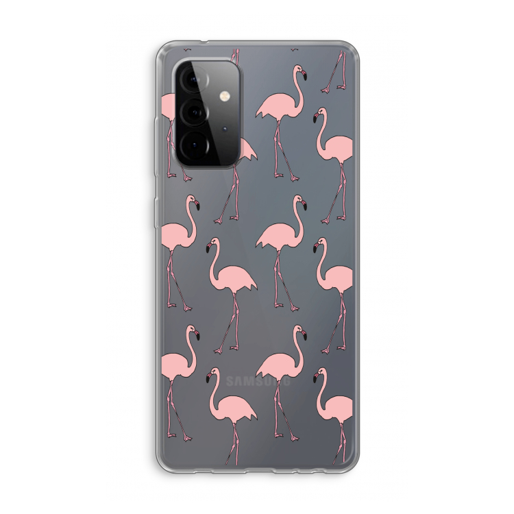 Anything Flamingoes: Samsung Galaxy A72 Transparant Hoesje