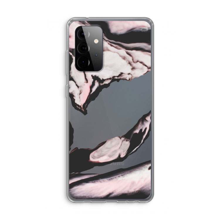 Roze stroom: Samsung Galaxy A72 Transparant Hoesje