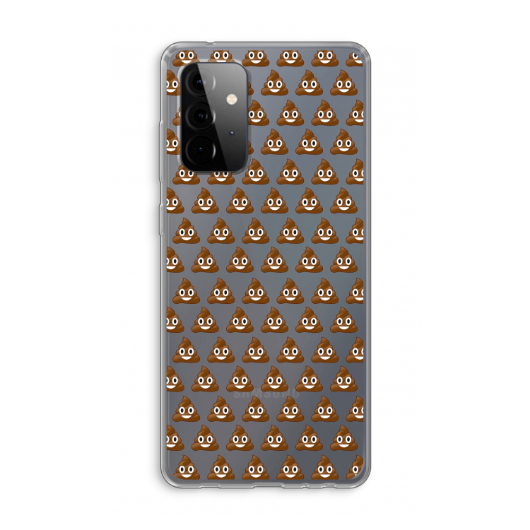 Poop emoji: Samsung Galaxy A72 Transparant Hoesje