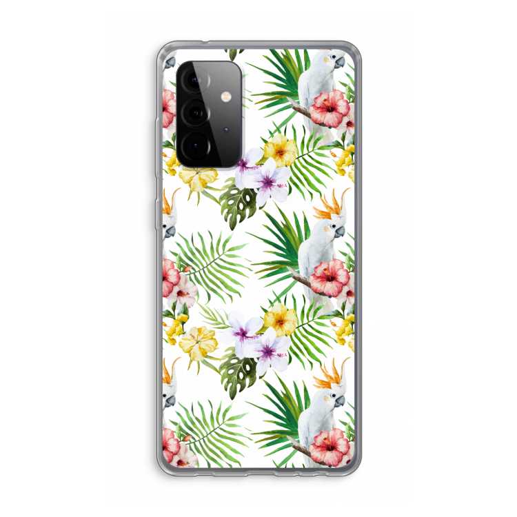 Gele kuif: Samsung Galaxy A72 Transparant Hoesje