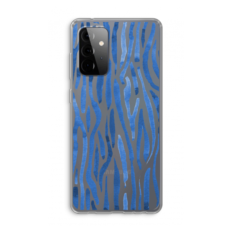 Blauwe nerven: Samsung Galaxy A72 Transparant Hoesje