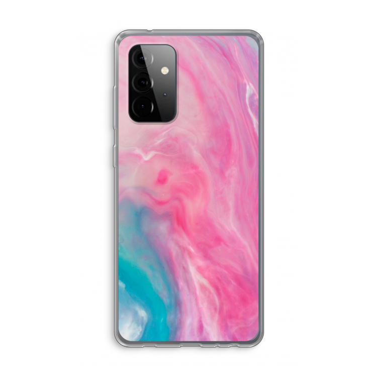 Roze explosie: Samsung Galaxy A72 Transparant Hoesje