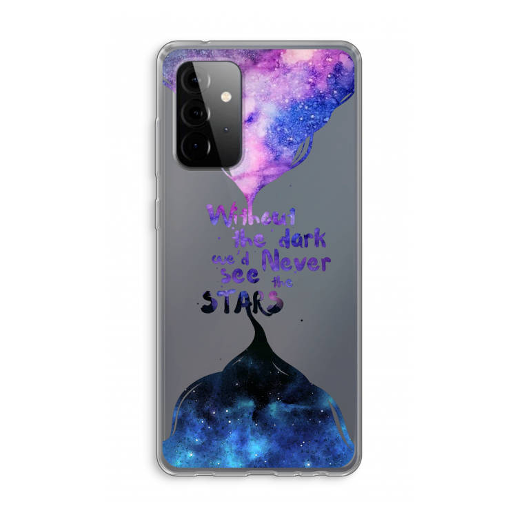 Stars quote: Samsung Galaxy A72 Transparant Hoesje
