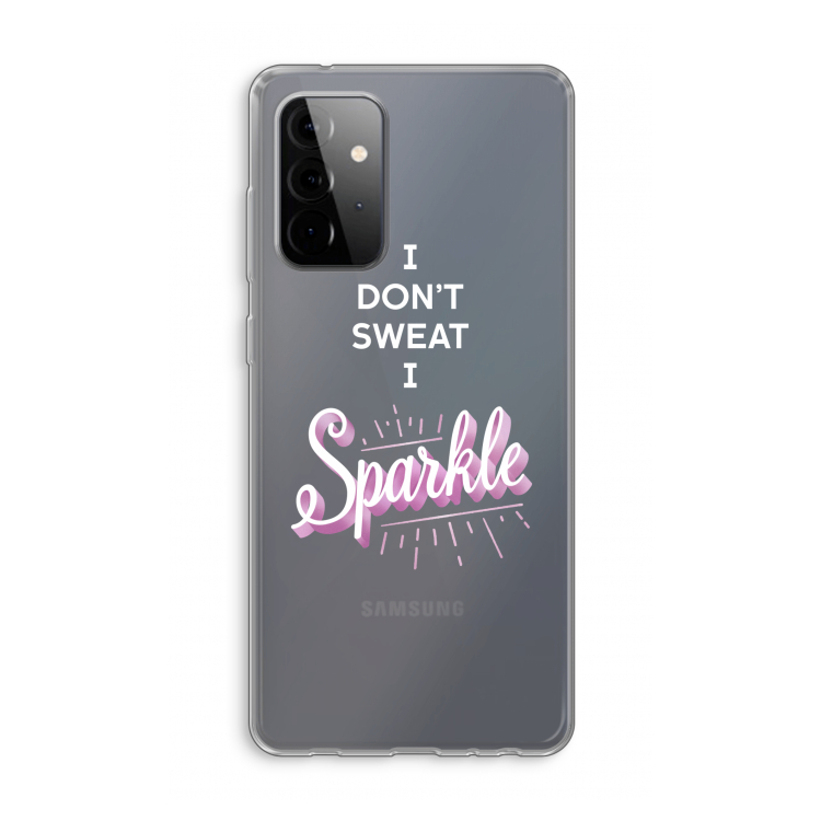 Sparkle quote: Samsung Galaxy A72 Transparant Hoesje