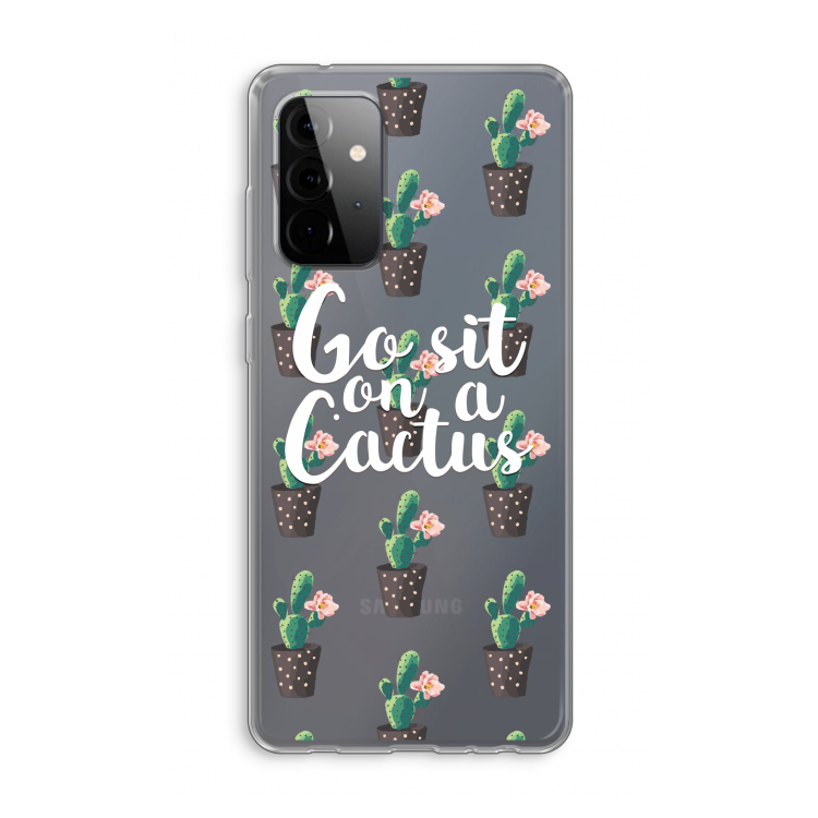 Cactus quote: Samsung Galaxy A72 Transparant Hoesje