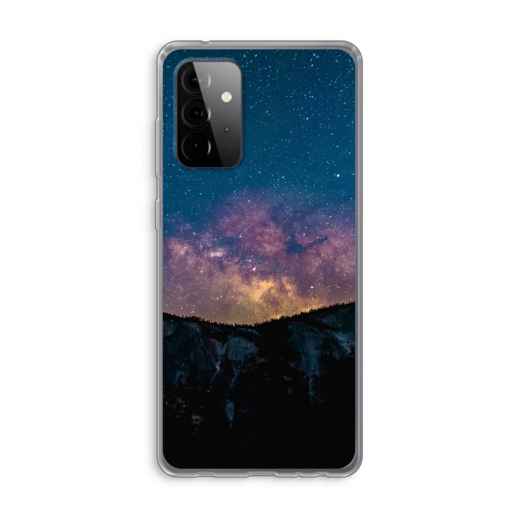 Travel to space: Samsung Galaxy A72 Transparant Hoesje