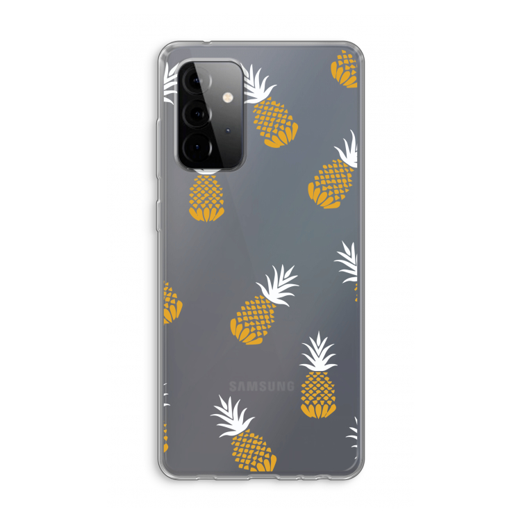 Ananasjes: Samsung Galaxy A72 Transparant Hoesje