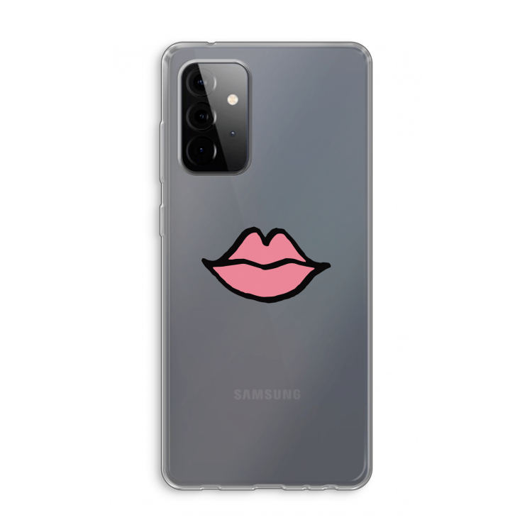 Kusje: Samsung Galaxy A72 Transparant Hoesje