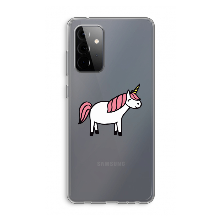 Eenhoorn: Samsung Galaxy A72 Transparant Hoesje