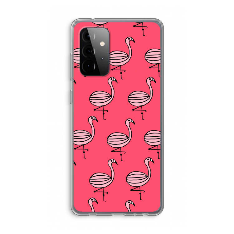 Flamingo: Samsung Galaxy A72 Transparant Hoesje
