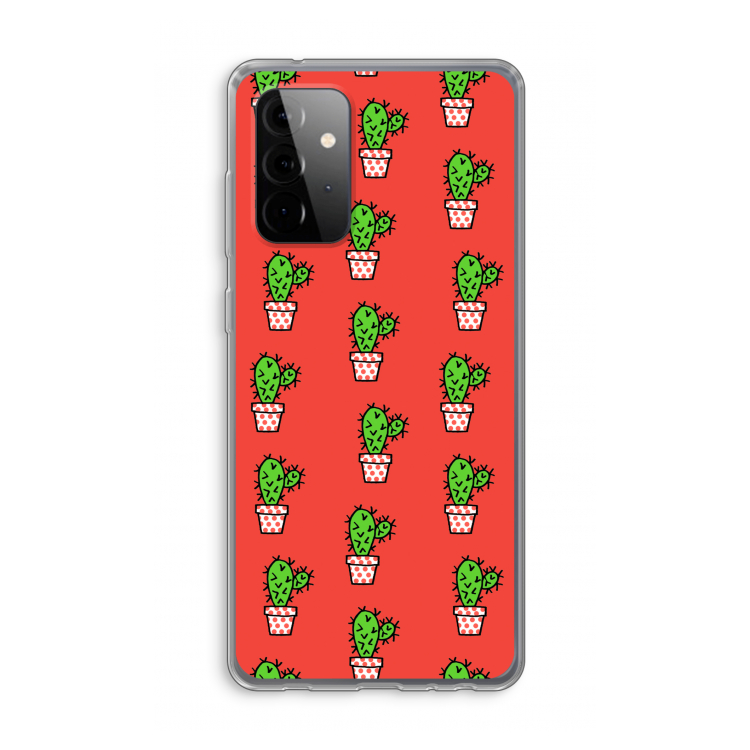 Mini cactus: Samsung Galaxy A72 Transparant Hoesje