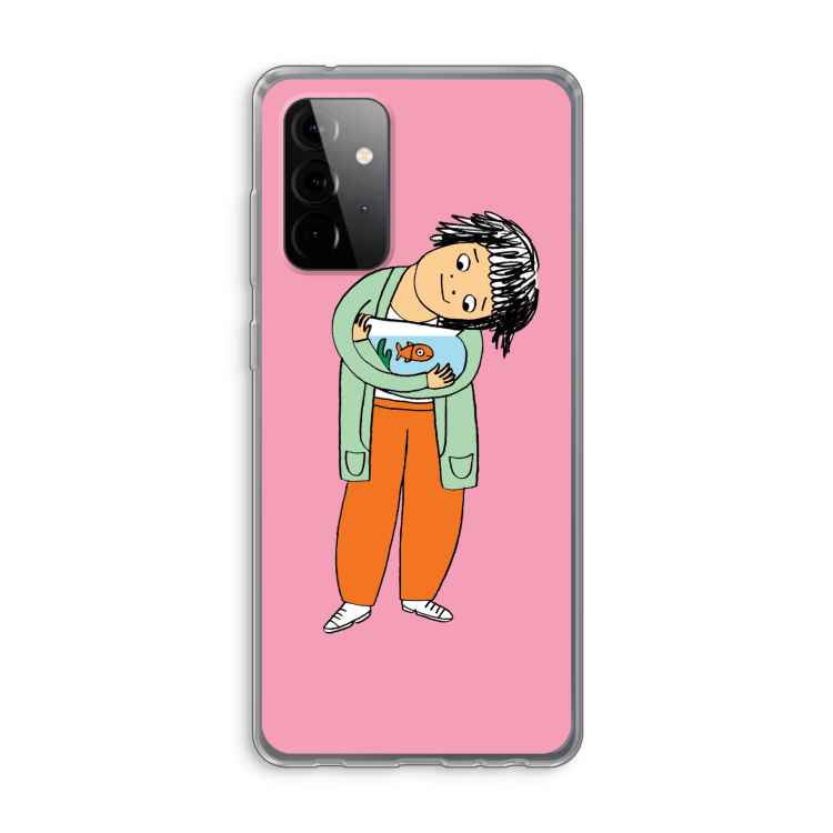 Visknuffel: Samsung Galaxy A72 Transparant Hoesje