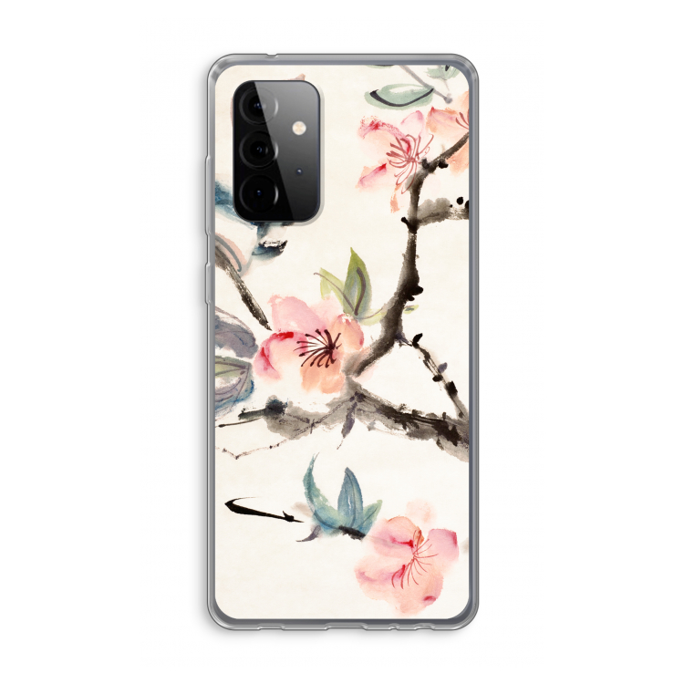 Japanse bloemen: Samsung Galaxy A72 Transparant Hoesje