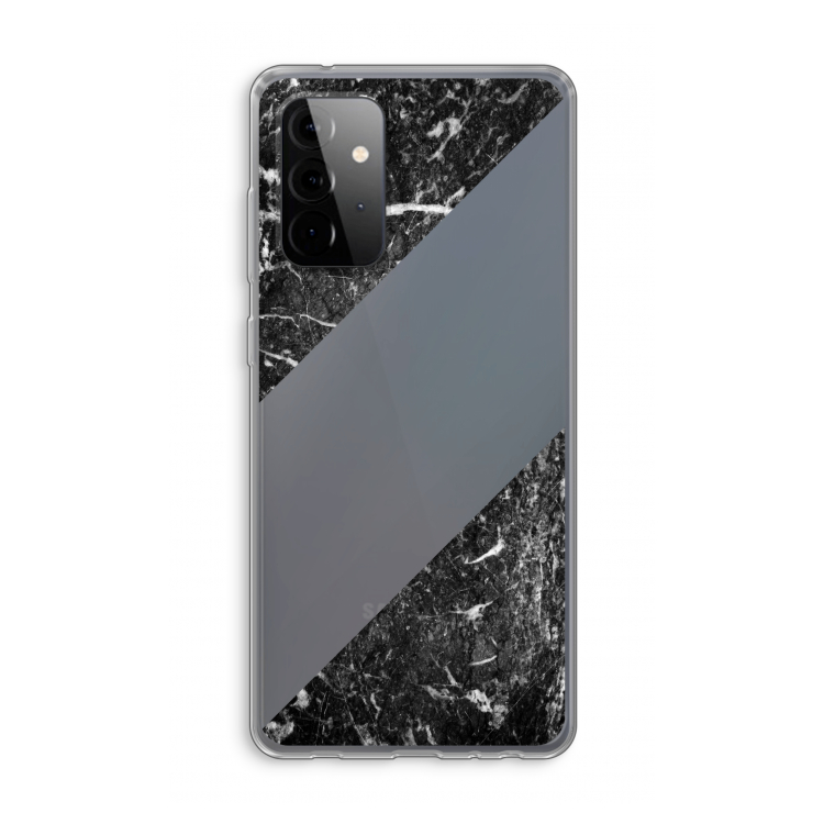 Zwart marmer: Samsung Galaxy A72 Transparant Hoesje