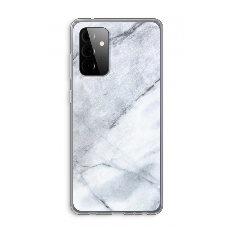 Witte marmer: Samsung Galaxy A72 Transparant Hoesje