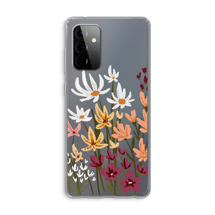 Painted wildflowers: Samsung Galaxy A72 Transparant Hoesje