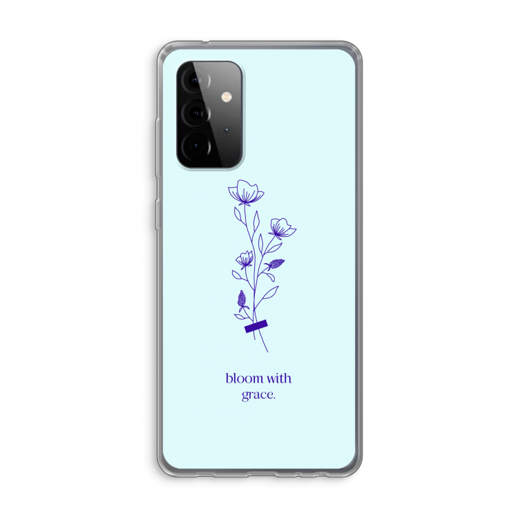 Bloom with grace: Samsung Galaxy A72 Transparant Hoesje