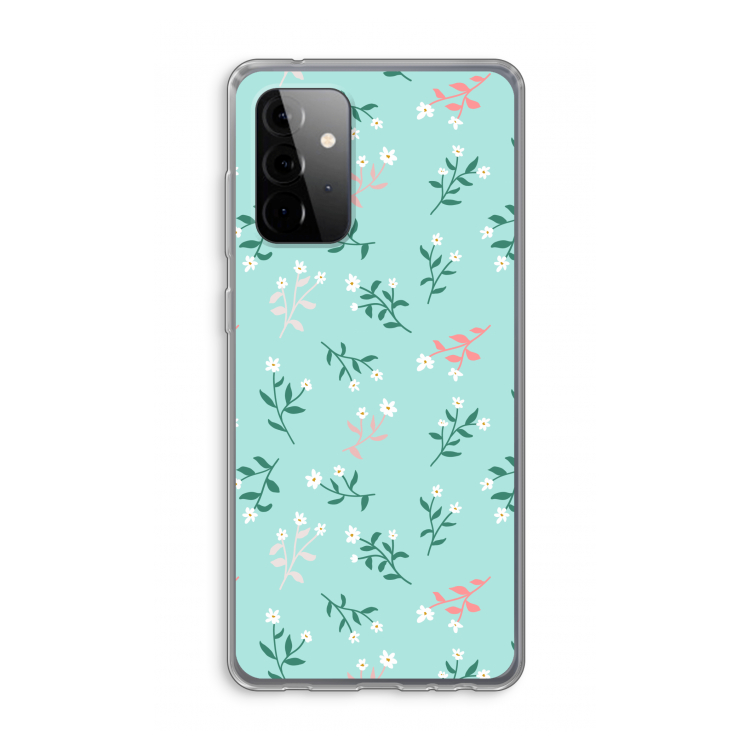 Small white flowers: Samsung Galaxy A72 Transparant Hoesje