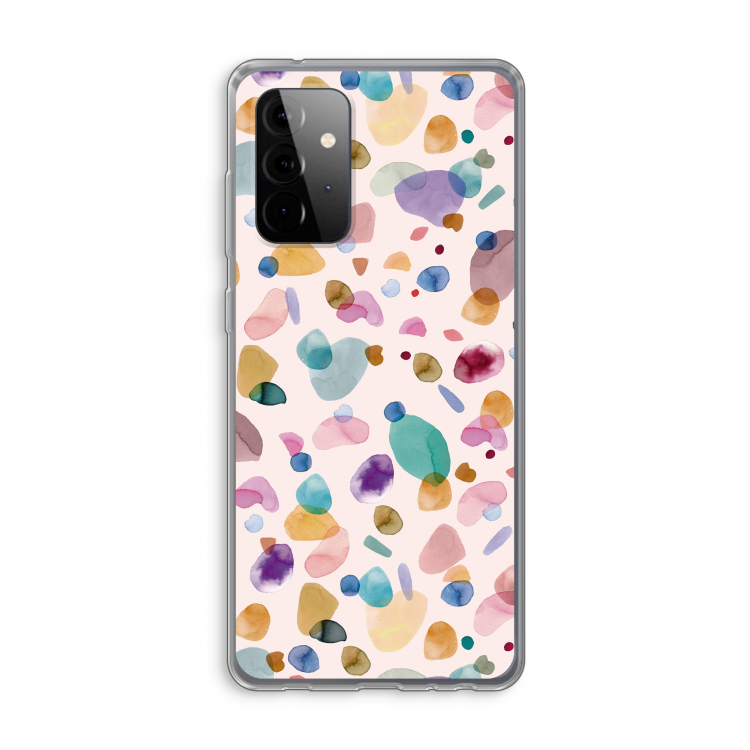 Terrazzo Memphis Pink: Samsung Galaxy A72 Transparant Hoesje