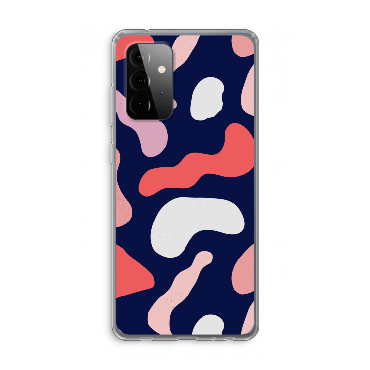 Memphis Shapes Pink: Samsung Galaxy A72 Transparant Hoesje