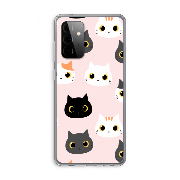 Katten: Samsung Galaxy A72 Transparant Hoesje