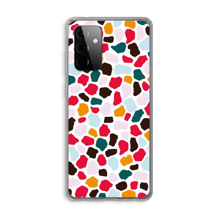 Colored Giraffe: Samsung Galaxy A72 Transparant Hoesje