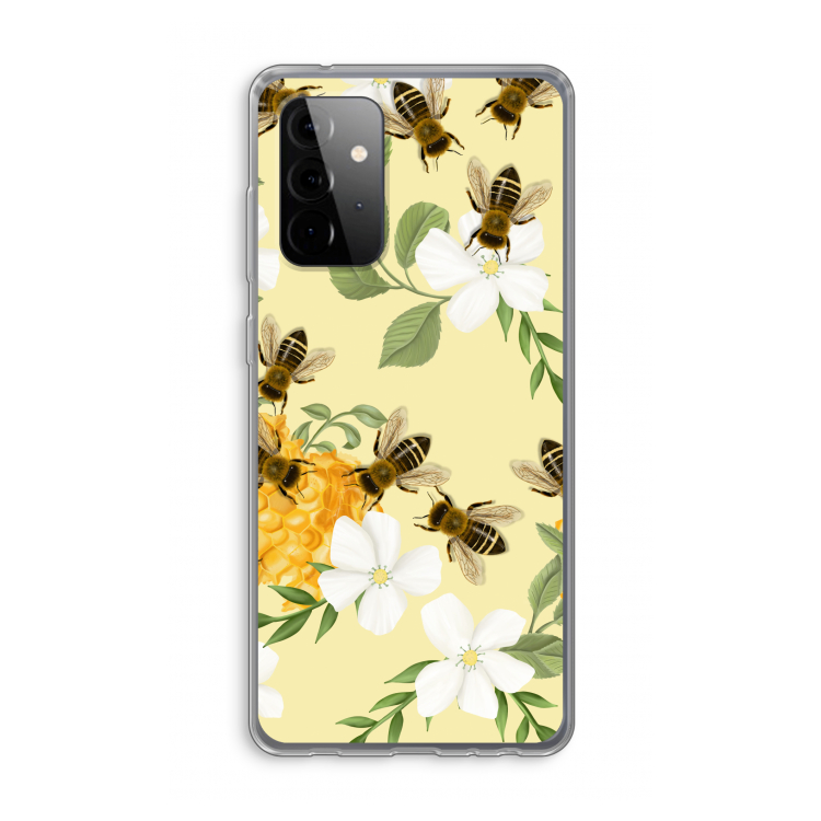No flowers without bees: Samsung Galaxy A72 Transparant Hoesje