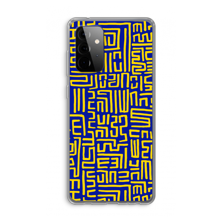 Majorelle Blue Print: Samsung Galaxy A72 Transparant Hoesje