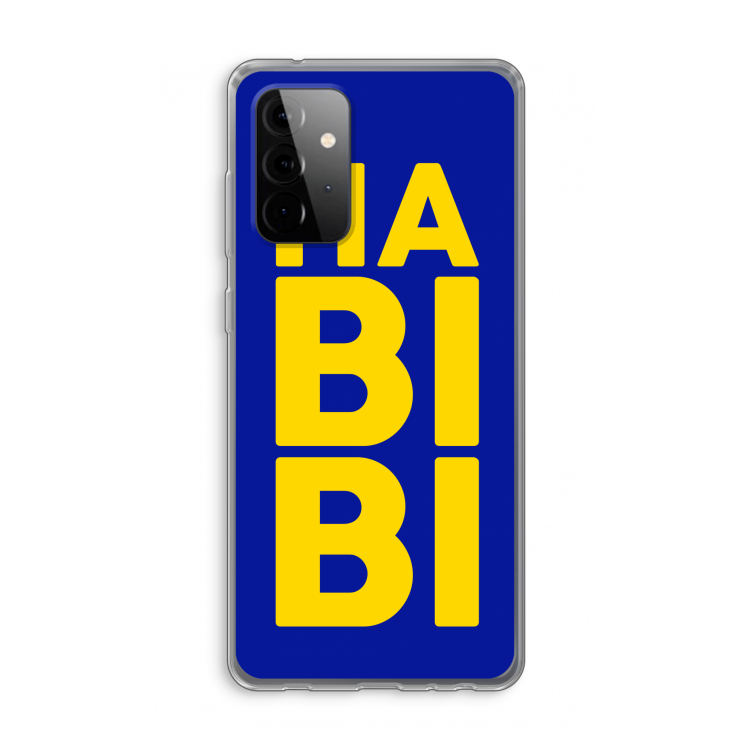 Habibi Blue: Samsung Galaxy A72 Transparant Hoesje