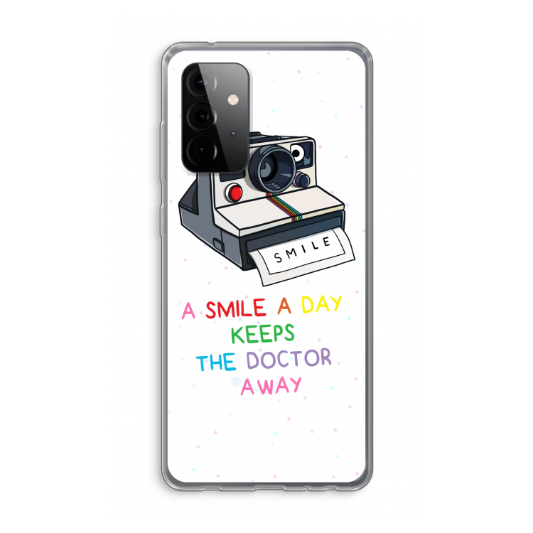 Smile: Samsung Galaxy A72 Transparant Hoesje