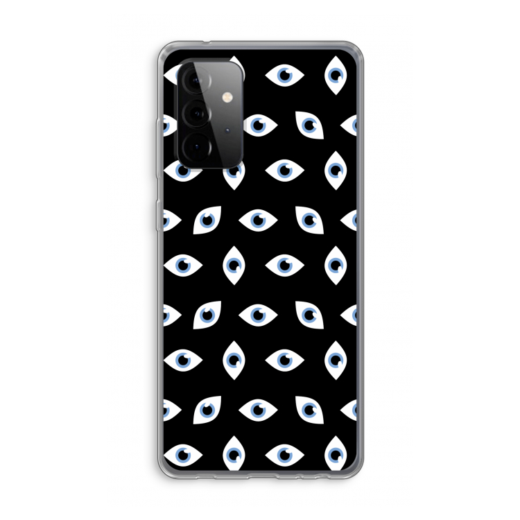 Eyes pattern: Samsung Galaxy A72 Transparant Hoesje